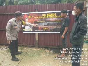 Polsek Rantau Selamat Intensifkan Patroli Karhutla Di Desa Rantau Panjang
