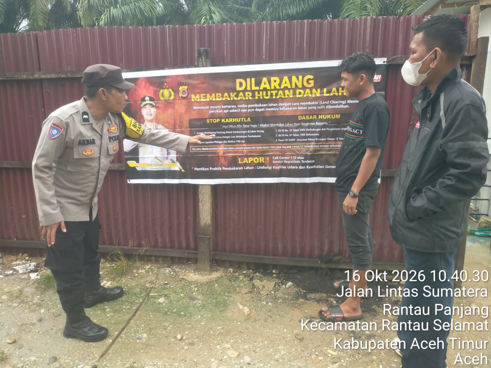 Polsek Rantau Selamat Intensifkan Patroli Karhutla Di Desa Rantau Panjang