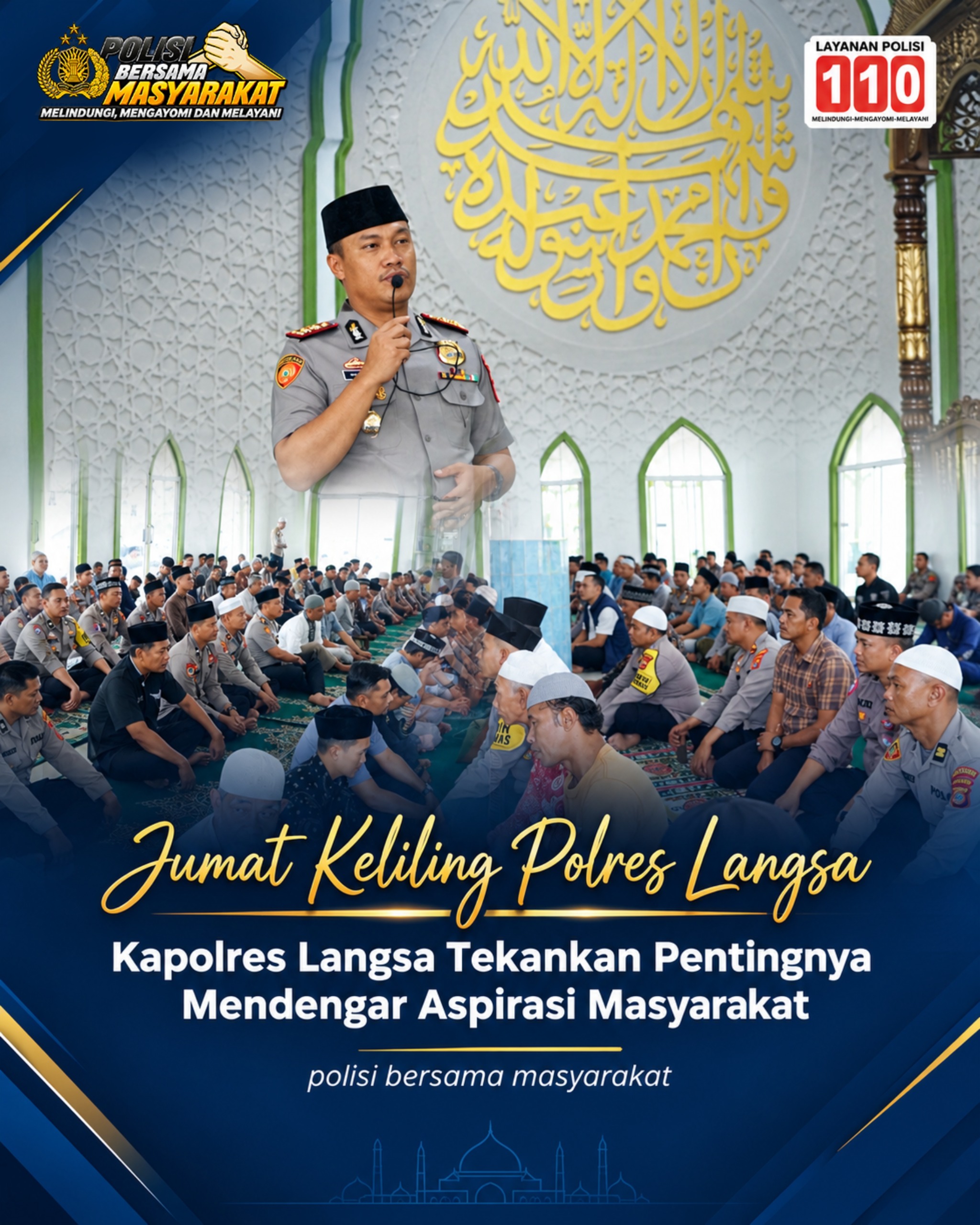 Jumat Keliling Polres Langsa, Kapolres Tekankan Pentingnya Mendengar Aspirasi Masyarakat