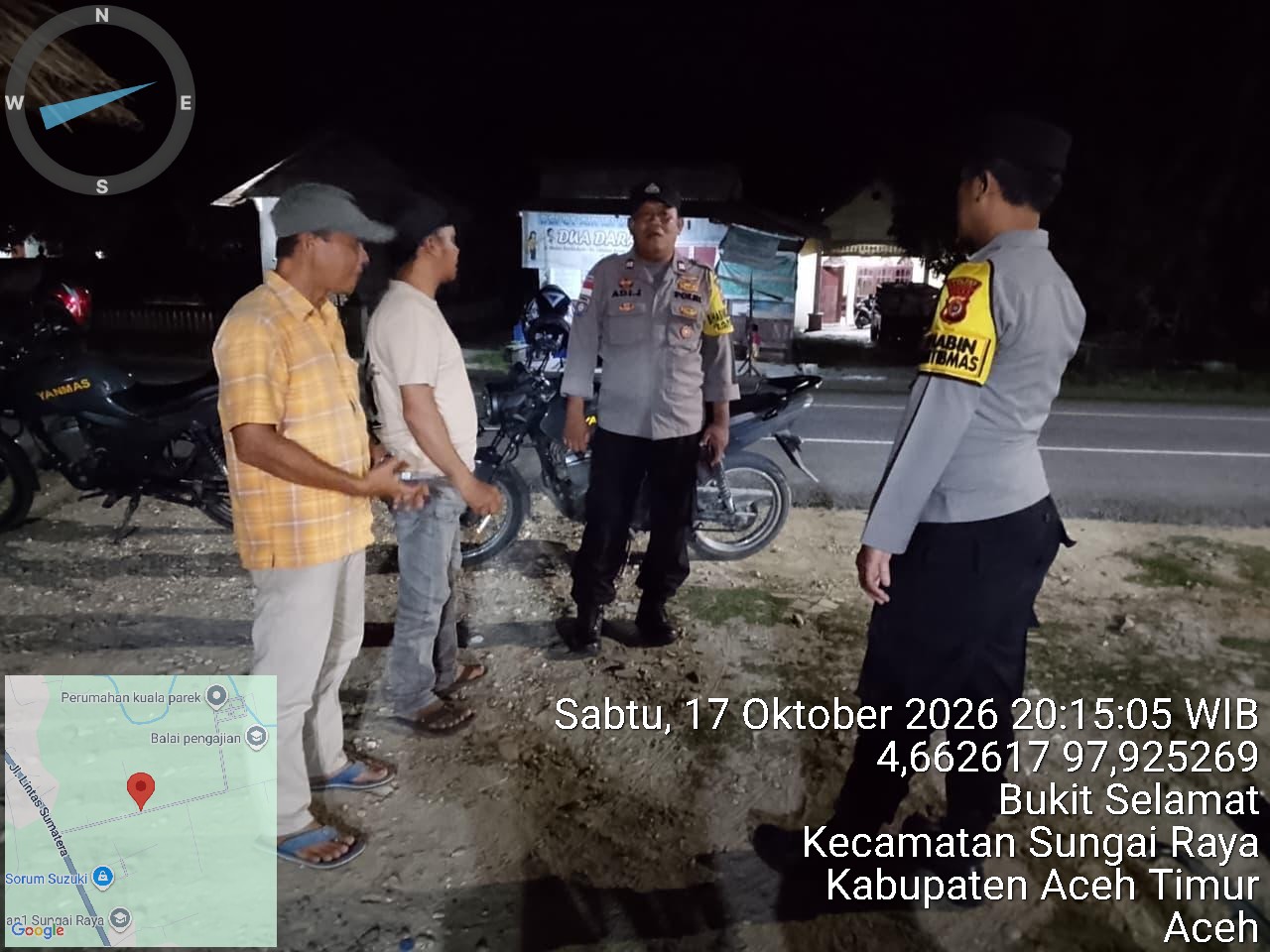 Polsek Sungai Raya Intensifkan Patroli Harkamtibmas, Pastikan Aktivitas Masyarakat Berjalan Aman