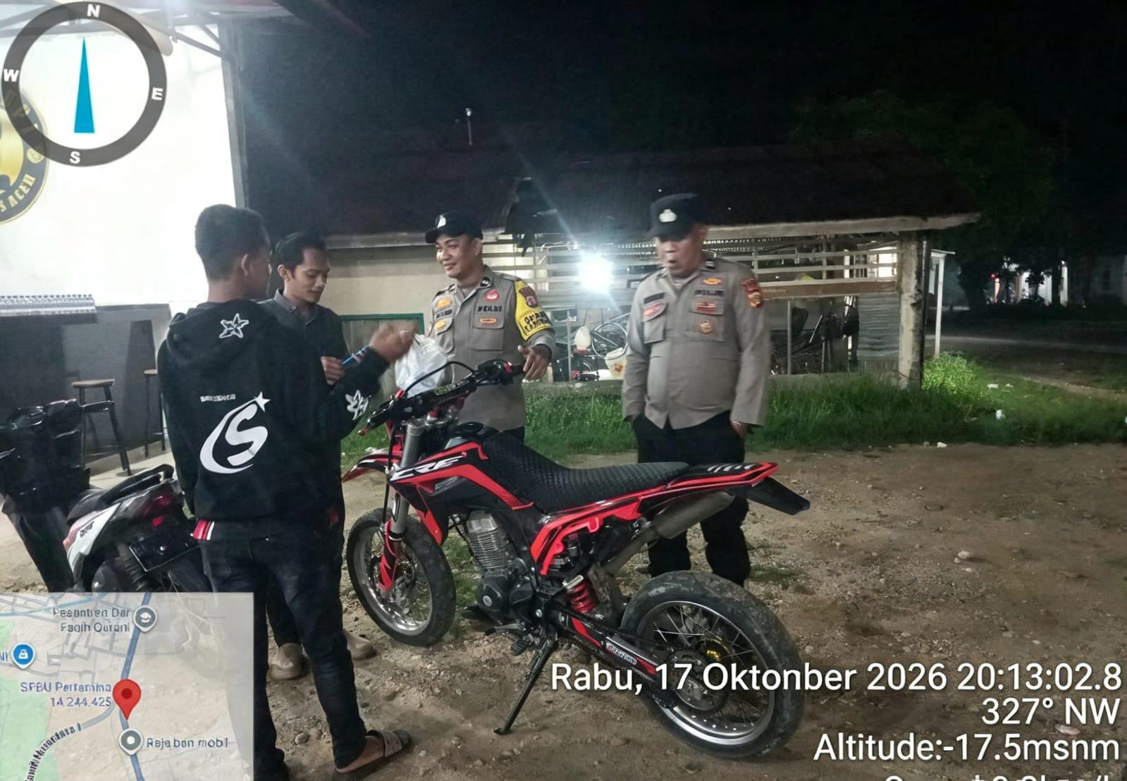 Polsek Langsa Barat Gencarkan Patroli Harkamtibmas, Jaga Keamanan Dan Kenyamanan Warga