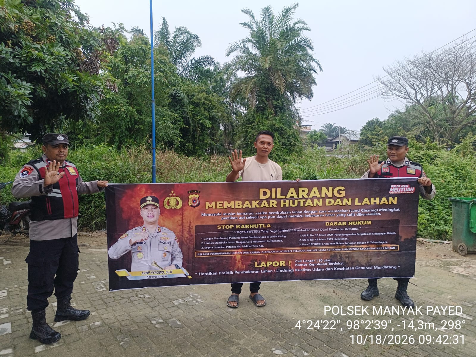 Polsek Manyak Payed Gencarkan Patroli Karhutla, Cegah Kebakaran Hutan Dan Lahan Di Bukit Panyang Dua