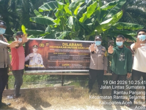 Polsek Rantau Selamat Gencarkan Patroli Karhutla, Jaga Keamanan Lingkungan di Desa Rantau Panjang