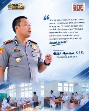 Saweu Sikula di SMA Negeri 3 Langsa, Kapolres Langsa Ajak Siswa Jauhi Narkoba dan Raih Kesuksesan dengan Akhlak Mulia