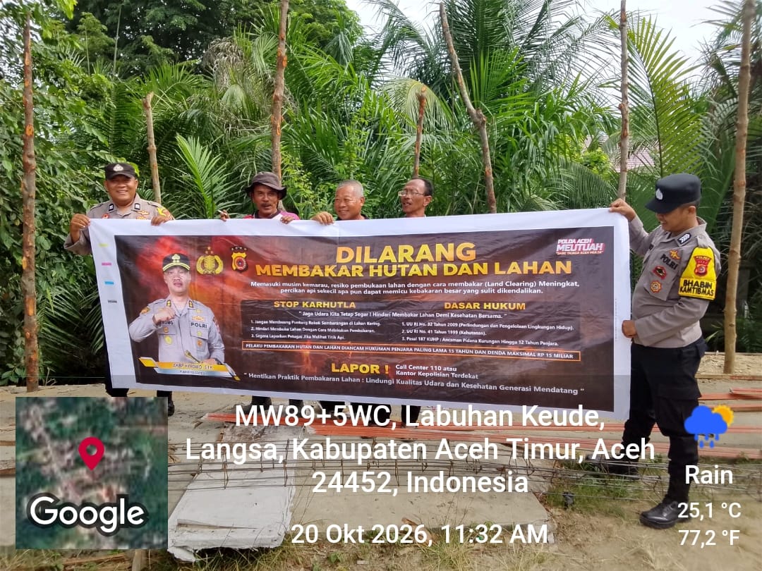 Polsek Sungai Raya Gencarkan Patroli Karhutla, Cegah Kebakaran Hutan Dan Lahan