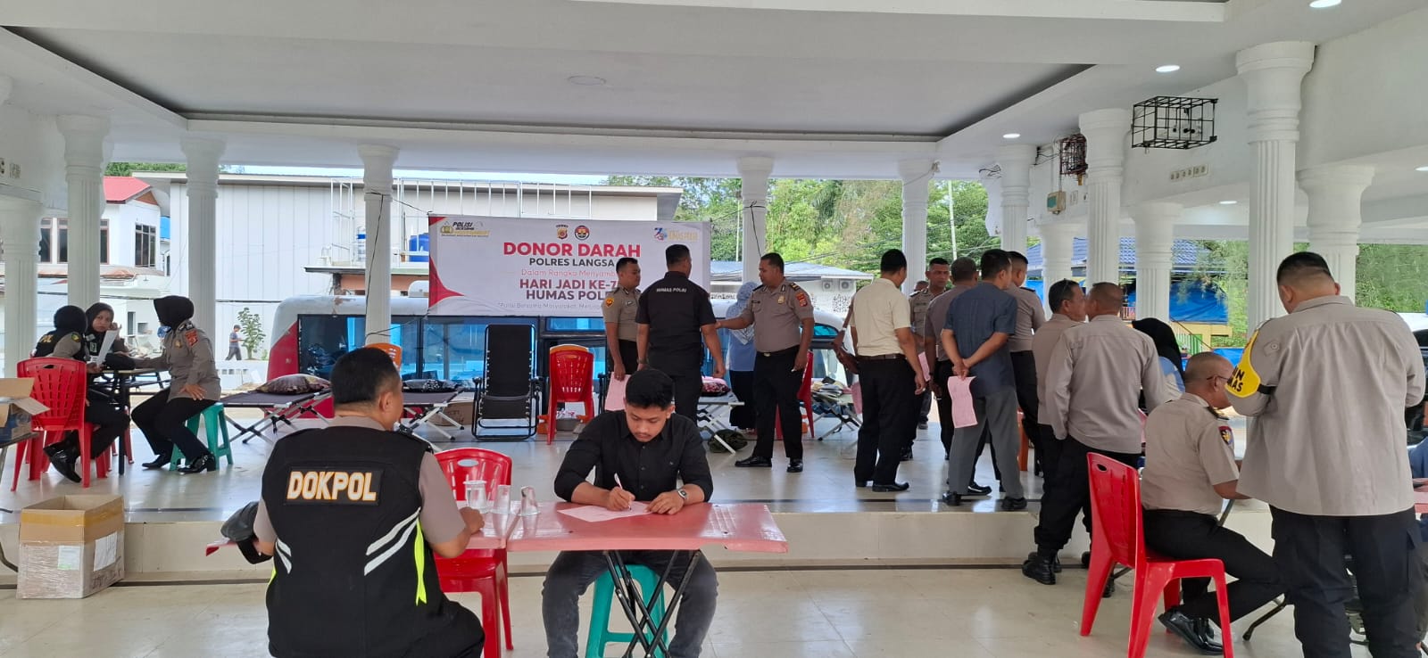 Sambut Hari Jadi Humas Polri Ke-75, Polres Langsa Kumpulkan 42 Kantong Darah untuk Masyarakat