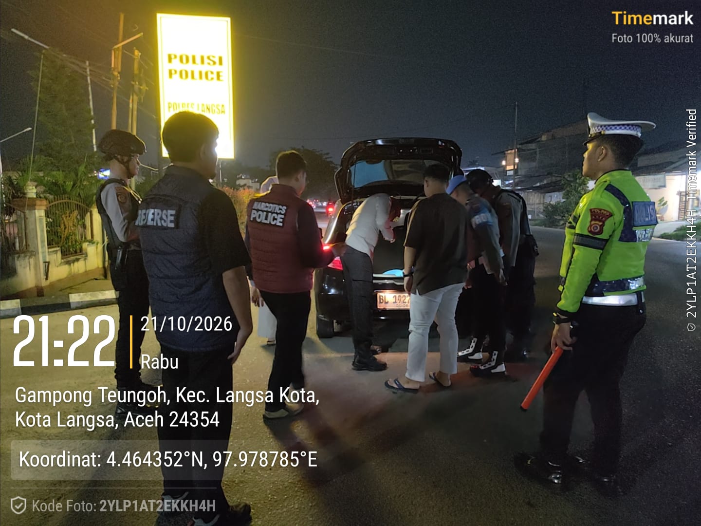 Polres Langsa Gelar Razia Cipta Kondisi Untuk Antisipasi Gangguan Kamtibmas