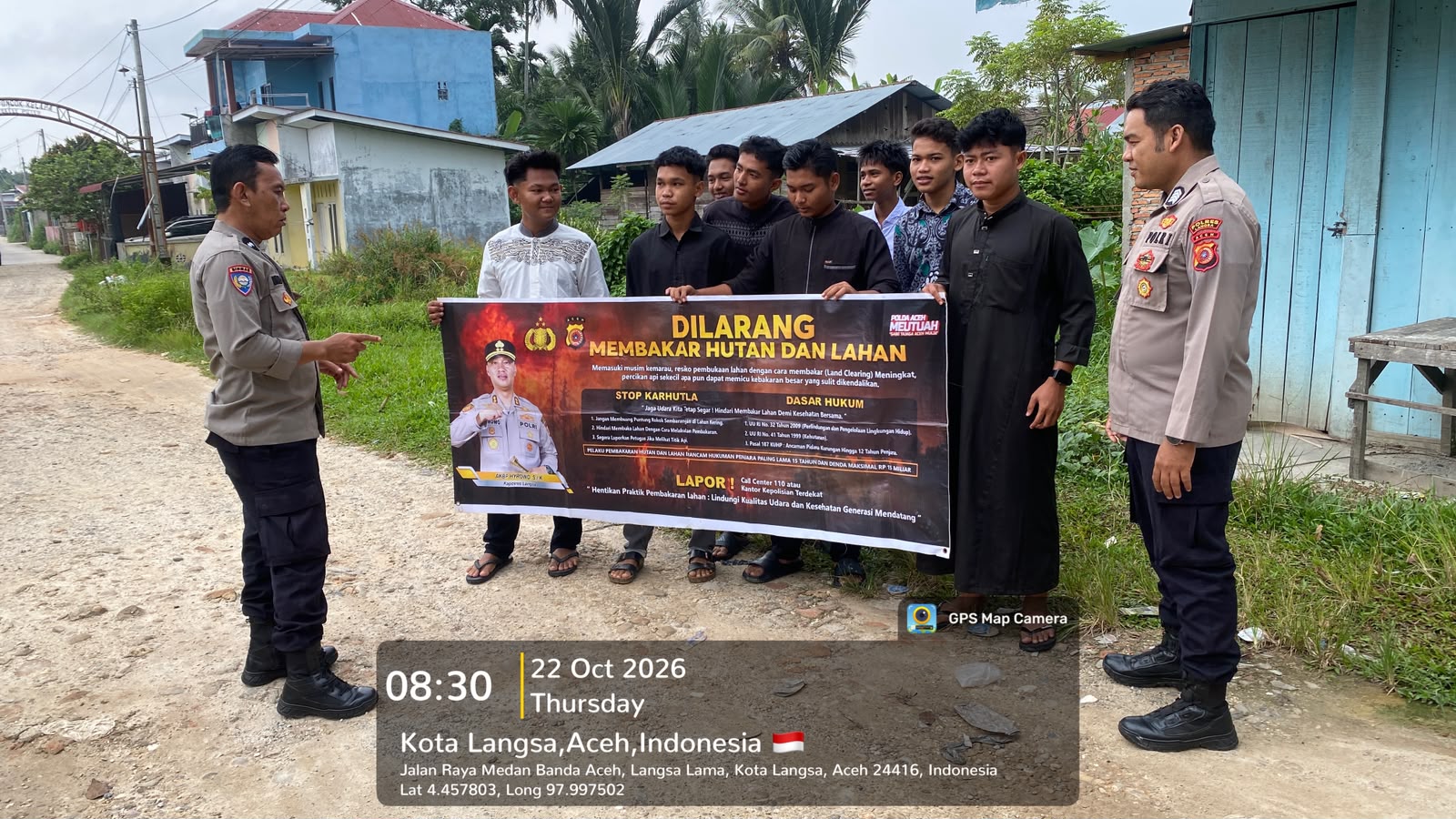 Polsek Langsa Timur Gencarkan Patroli Karhutla, Cegah Kebakaran Hutan Dan Lahan Di Desa Kapa