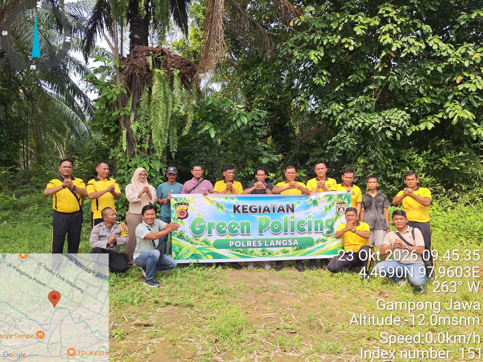 Polsek Langsa Perkuat Green Policing, Ajak Masyarakat Jaga Kelestarian Lingkungan