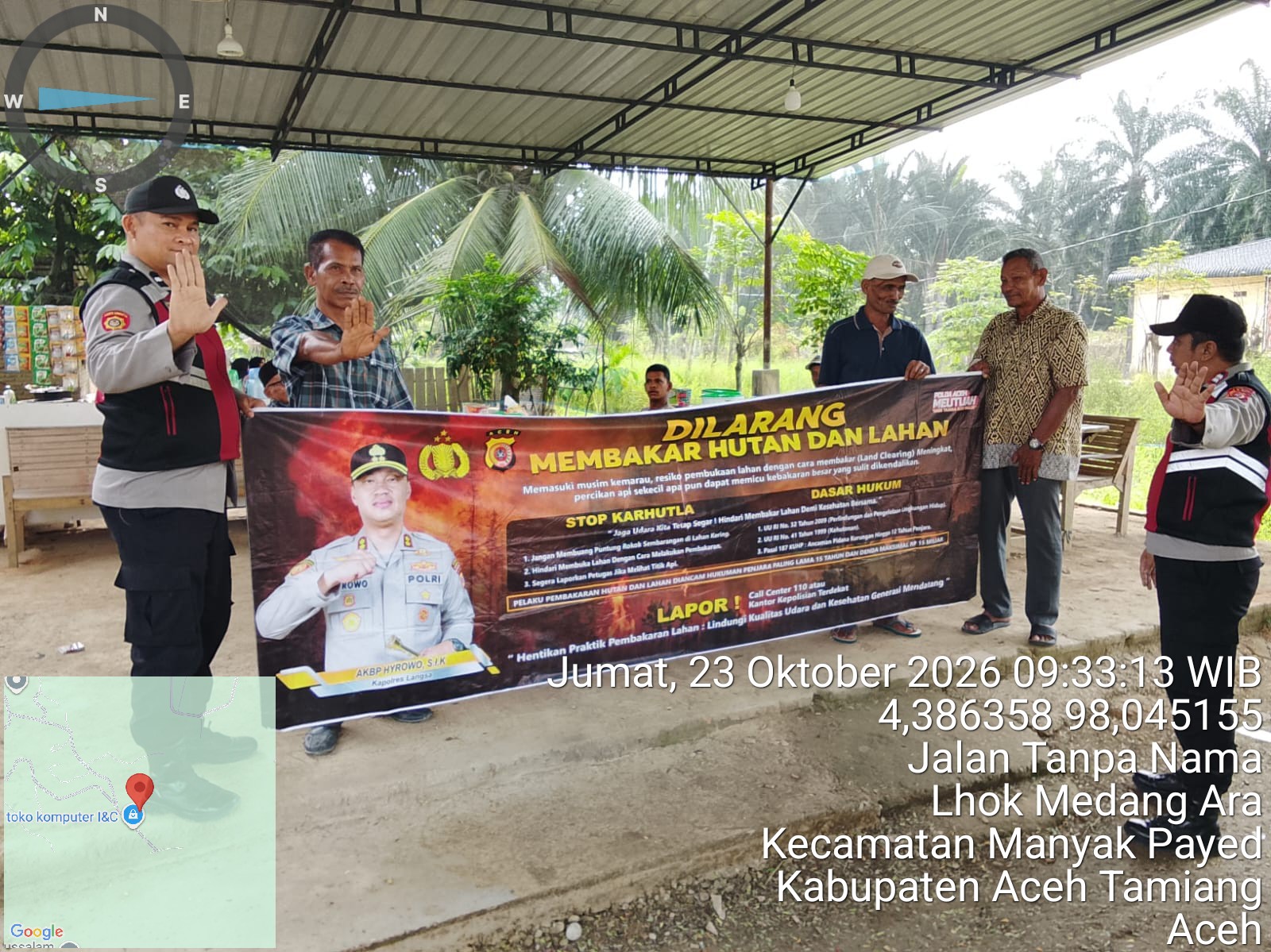 Polsek Manyak Payed Intensifkan Patroli Karhutla, Cegah Kebakaran Hutan Dan Lahan Di Lhok Medang Ara