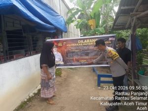 Polsek Rantau Selamat Gelar Patroli Karhutla Di Rantau Panjang, Cegah Kebakaran Sejak Dini