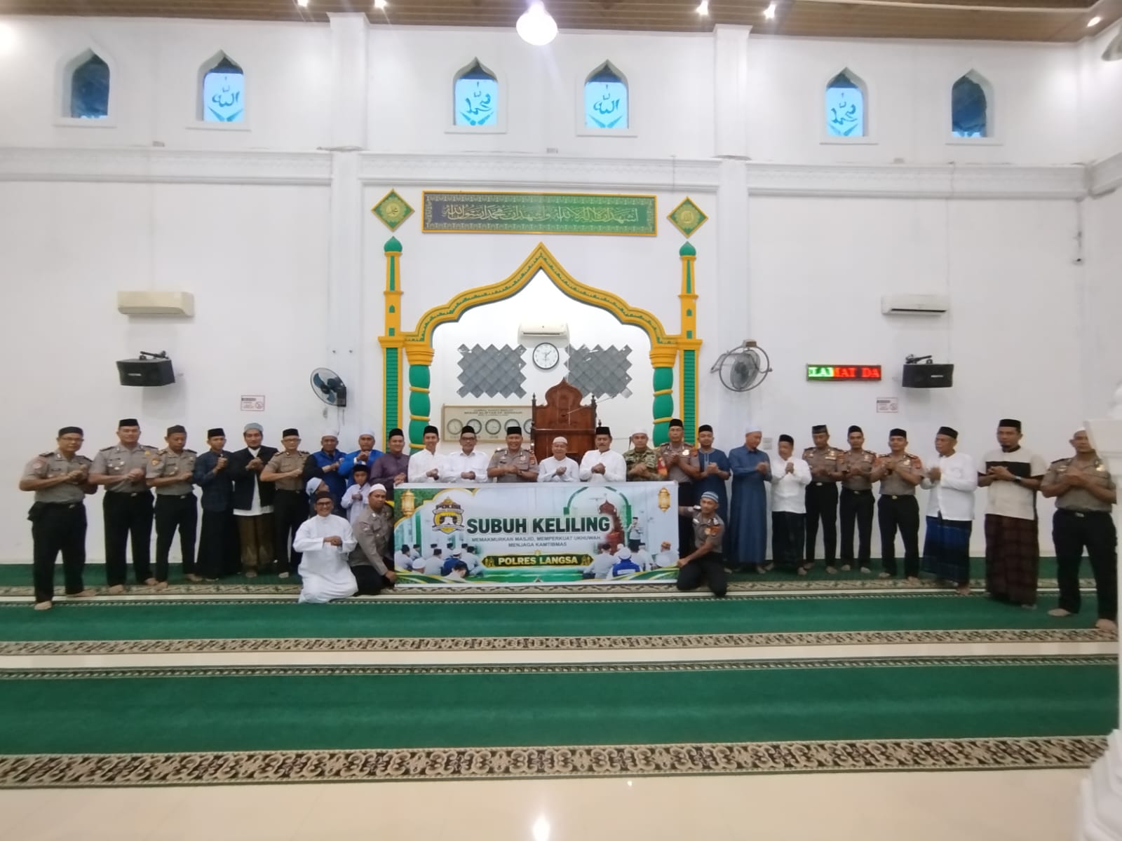 Subuh Keliling Polres Langsa Di Masjid Al-Iftah, Perkuat Kedekatan Polri Dengan Masyarakat