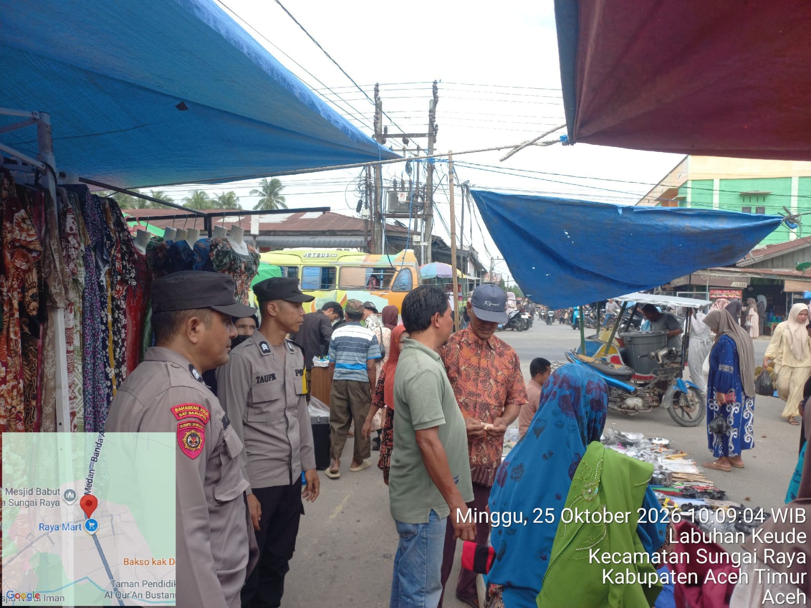 Polsek Sungai Raya Gelar Patroli Dan Sambang Gampong, Jaga Kamtibmas Tetap Kondusif