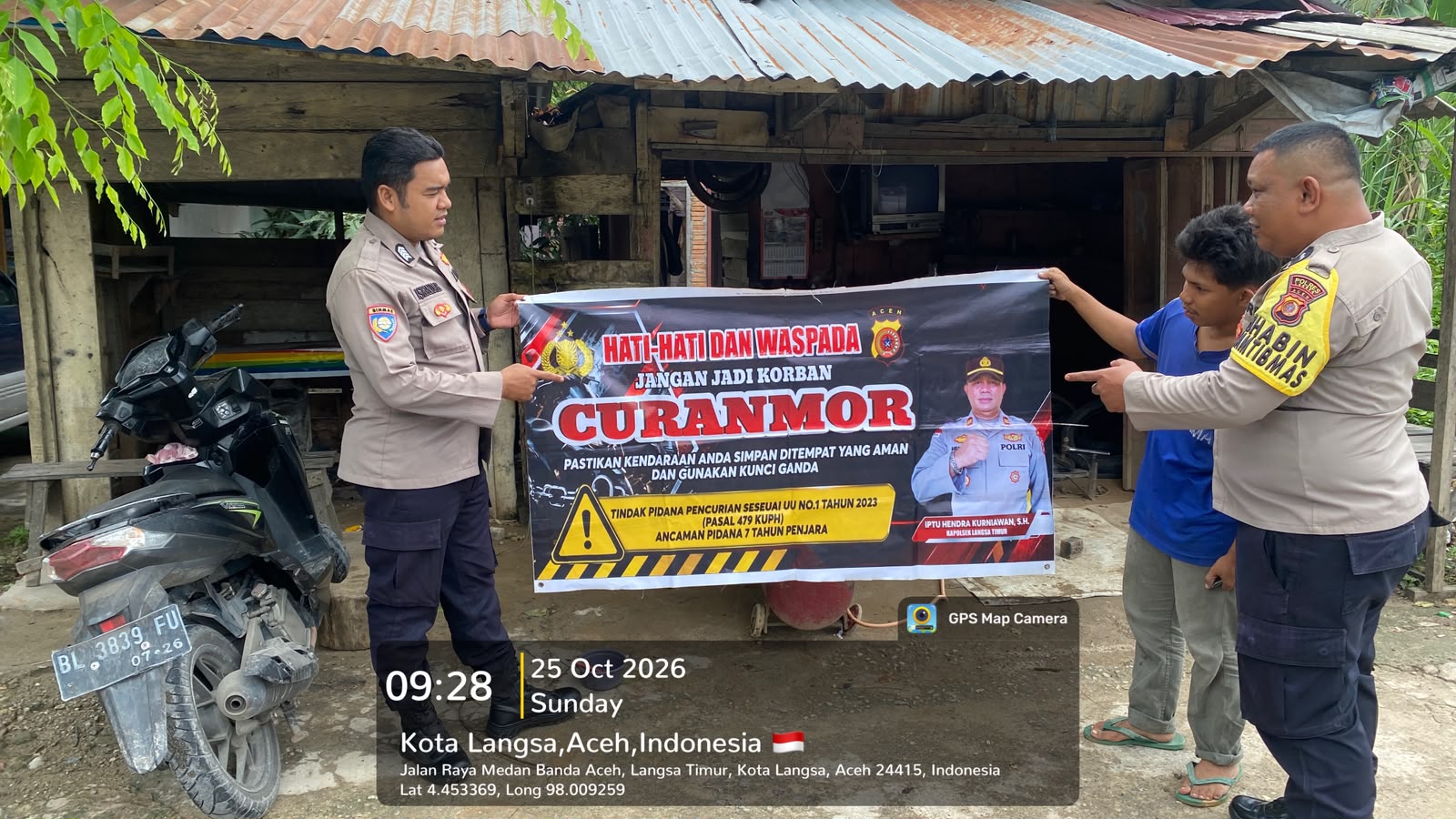 Polsek Langsa Timur Sosialisasikan Antisipasi Curanmor, Ajak Masyarakat Tingkatkan Kewaspadaan