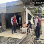 Polsek Langsa Barat Gelar Patroli Harkamtibmas, Pantau Aktivitas Masyarakat Di Gampong Alue Dua