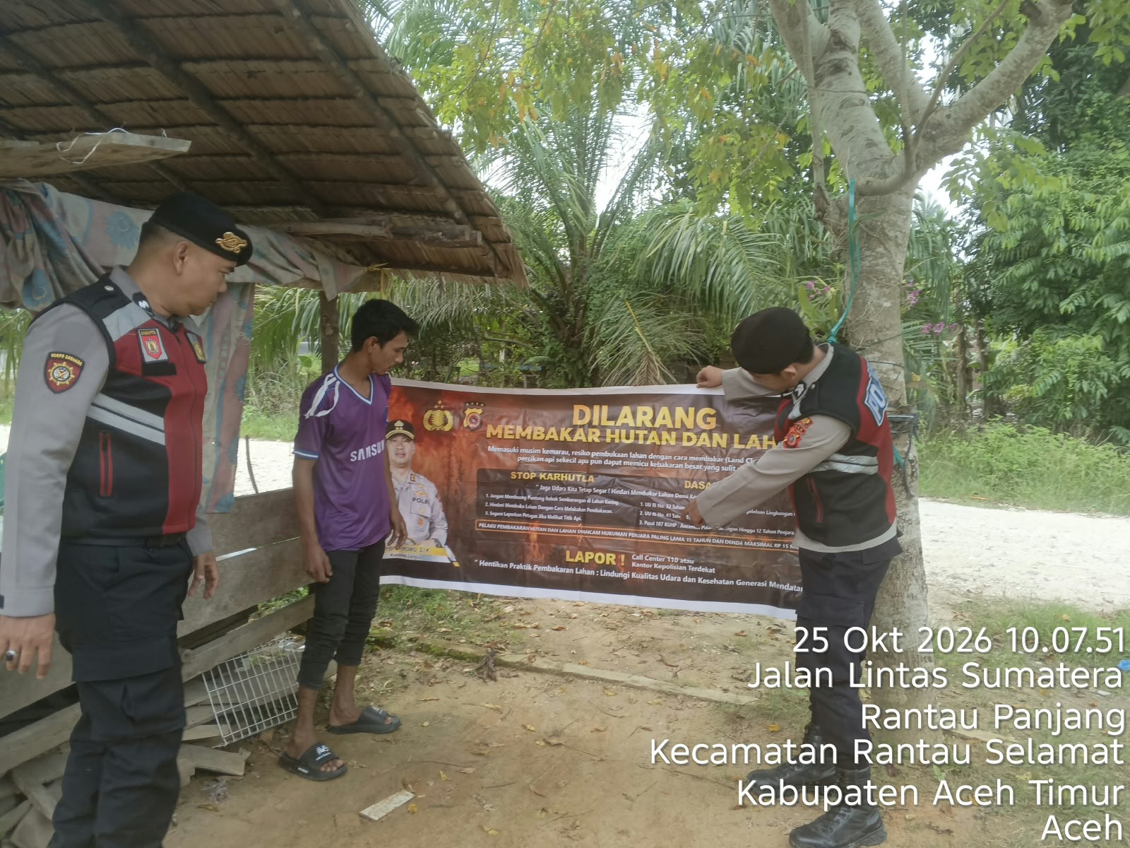Polsek Rantau Selamat Intensifkan Patroli Karhutla Di Desa Rantau Panjang, Cegah Kebakaran Sejak Dini