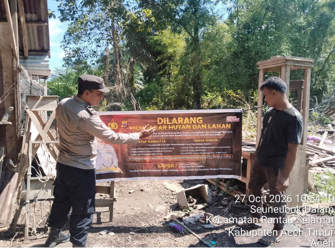 Polsek Rantau Selamat Gencarkan Patroli Karhutla, Cegah Kebakaran Hutan Dan Lahan