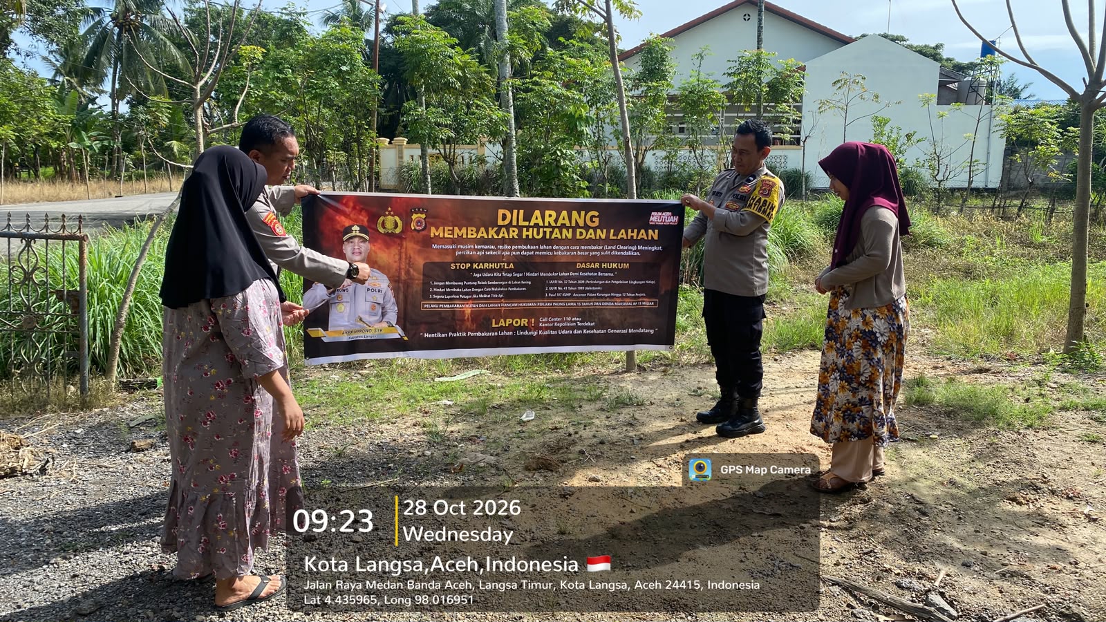 Polsek Langsa Timur Gelar Patroli Karhutla Di Gampong Seunebok Antara, Cegah Kebakaran Sejak Dini